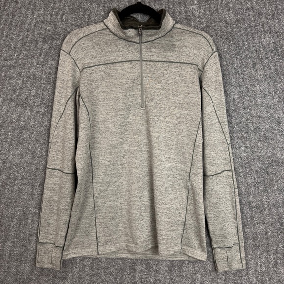 Kuhl Mens 1/2 ZIP Small Gray Quarter Zip Long Sleeve Pullover Sweater - Picture 1 of 11